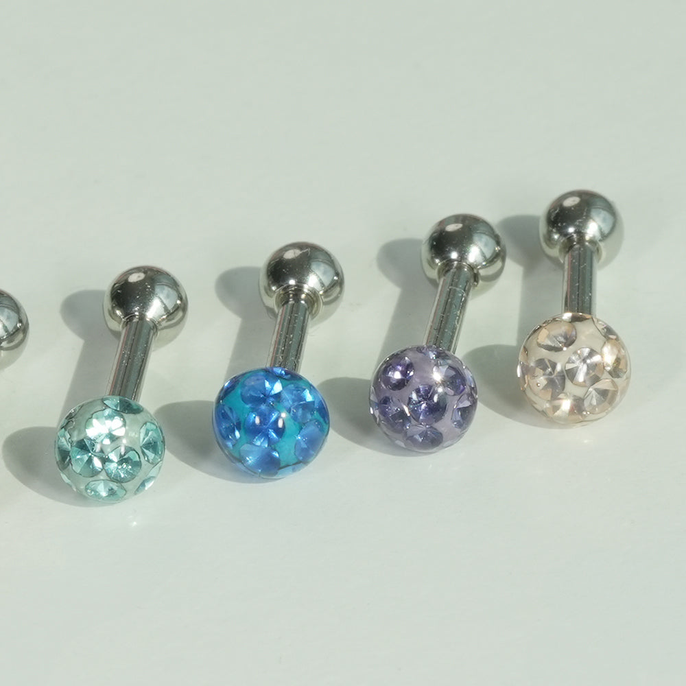[サージカル]ジュエルボール キャッチ キュービックボール (7Color) 16G ボディピアス