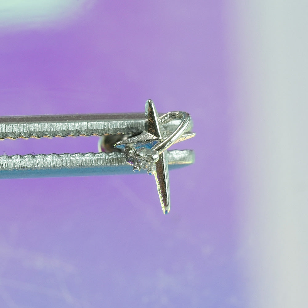 [サージカル]キュービック惑星バーベルピアス (3Type) 16G/14G コレクション ボディピアス キャッチ 軟骨ピアス