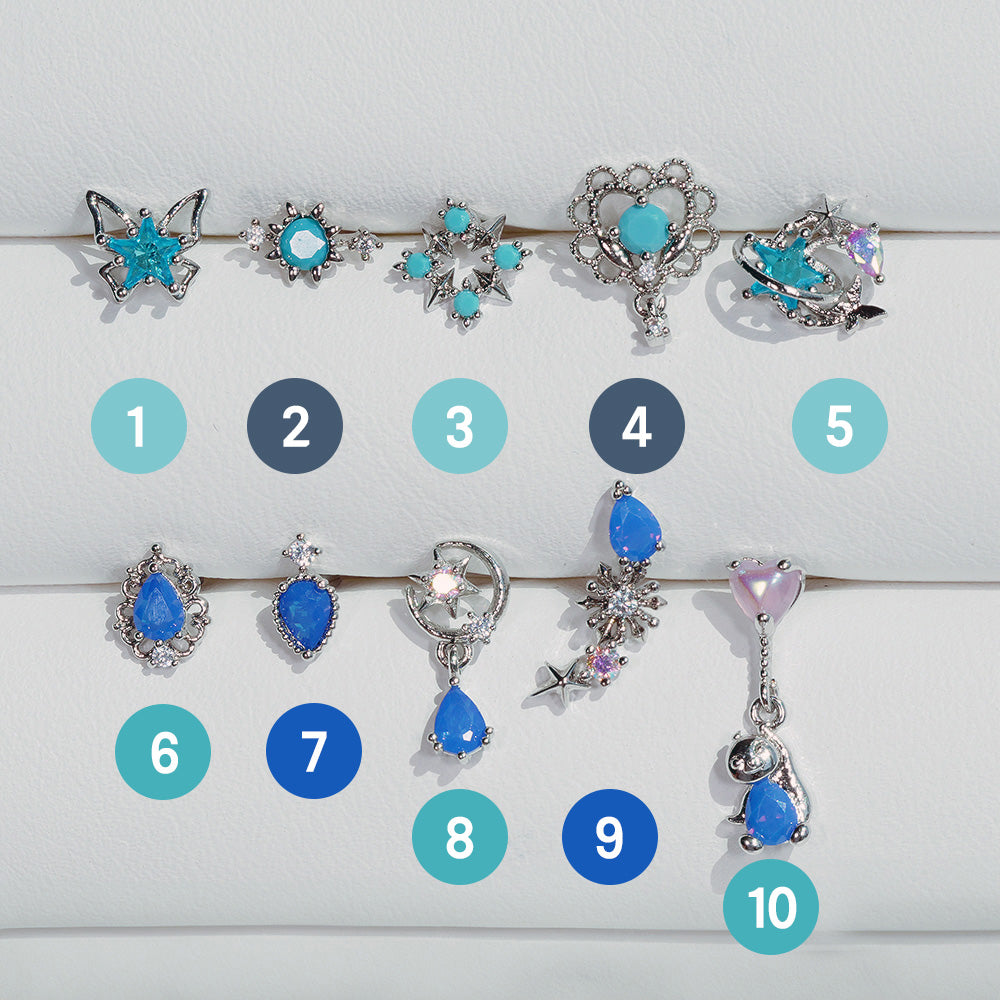 [Surgical] Simple Cubic Butterfly (4 Types) 16G/14G Body Piercing Collection เจาะหลัง เจาะกระดูกอ่อน 