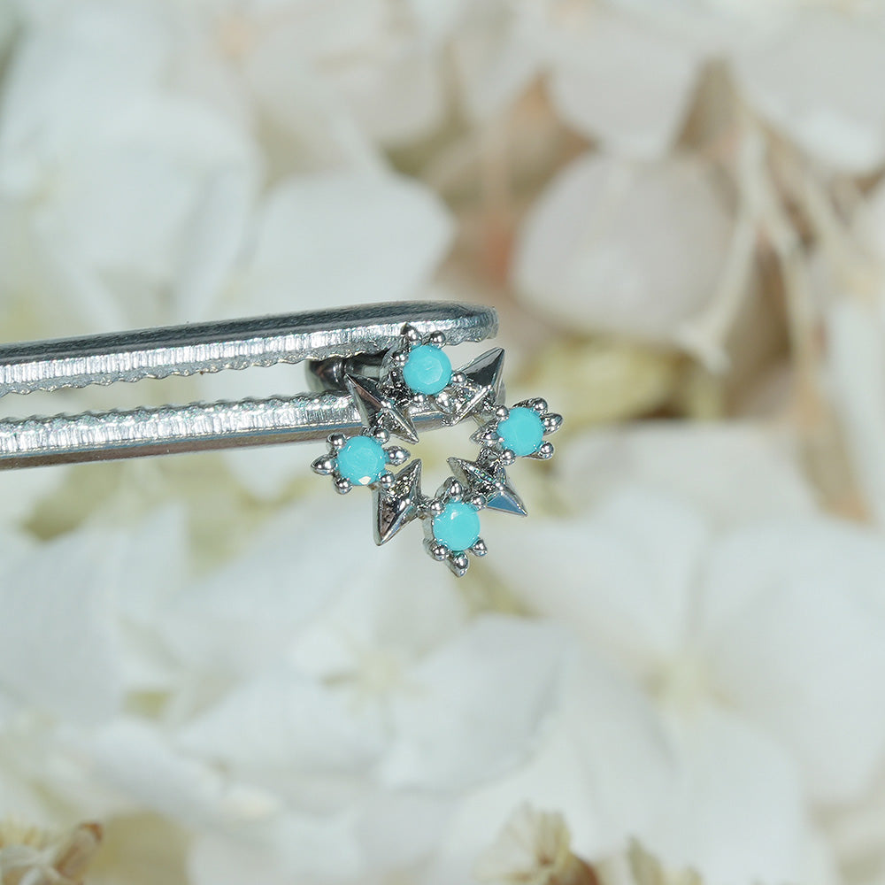 [Surgical] Simple Cubic Butterfly (4 Types) 16G/14G Body Piercing Collection เจาะหลัง เจาะกระดูกอ่อน 