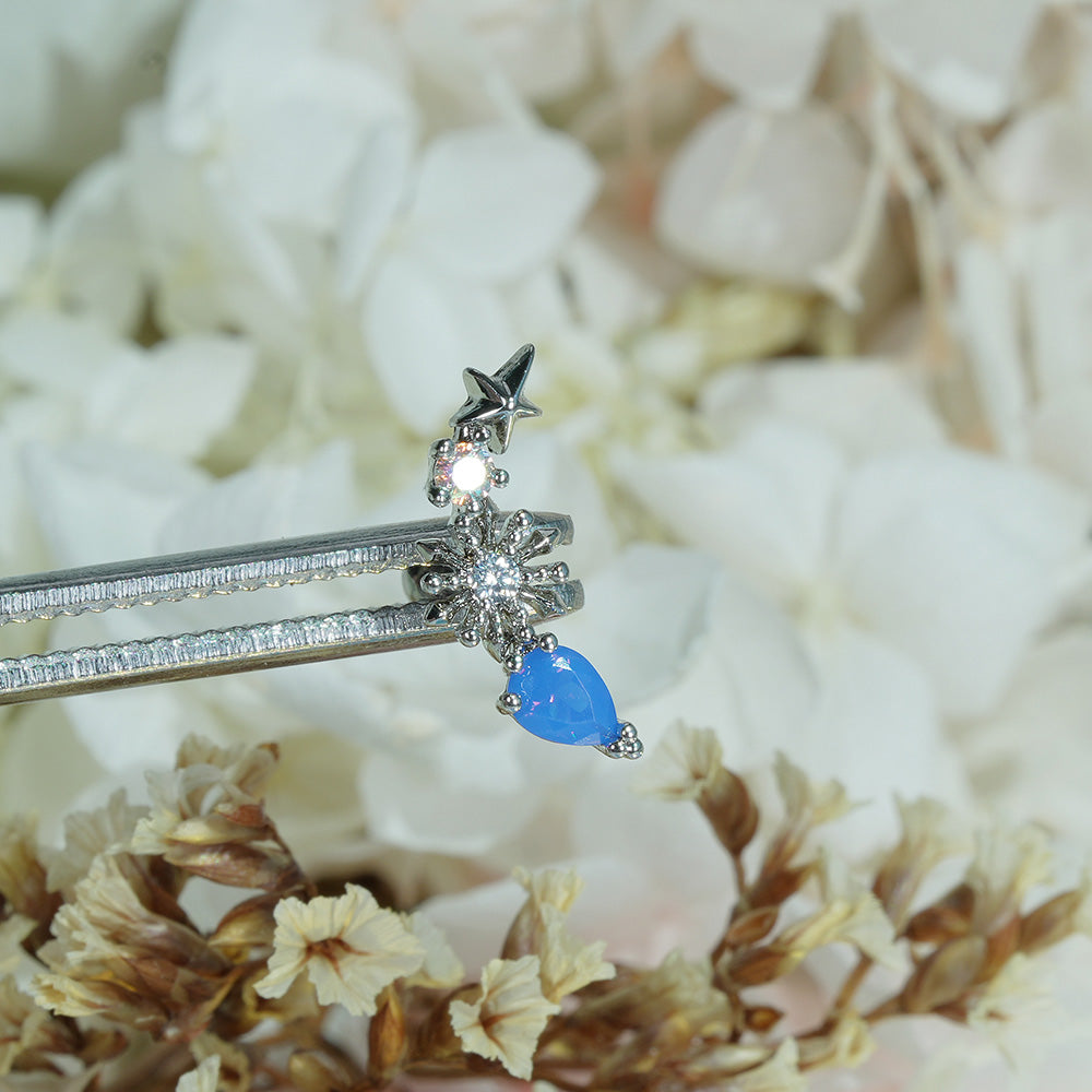 [Surgical] Simple Cubic Butterfly (4 Types) 16G/14G Body Piercing Collection เจาะหลัง เจาะกระดูกอ่อน 
