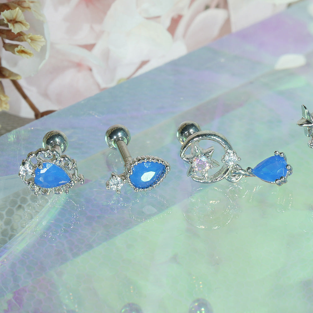 [Surgical] Simple Cubic Butterfly (4 Types) 16G/14G Body Piercing Collection เจาะหลัง เจาะกระดูกอ่อน 
