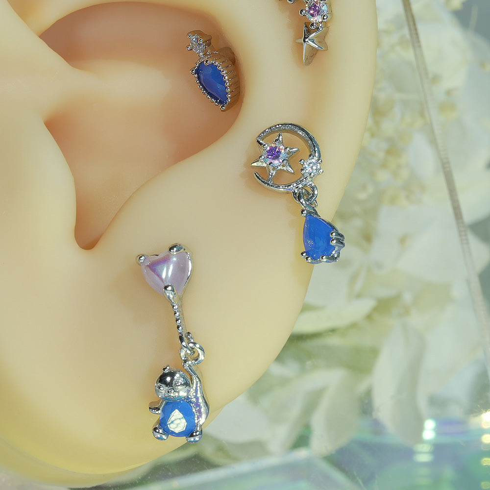 BlueBlueターコイズピアス 両耳 2点 シルバー925ターコイズピアス 925 シルバーピアス