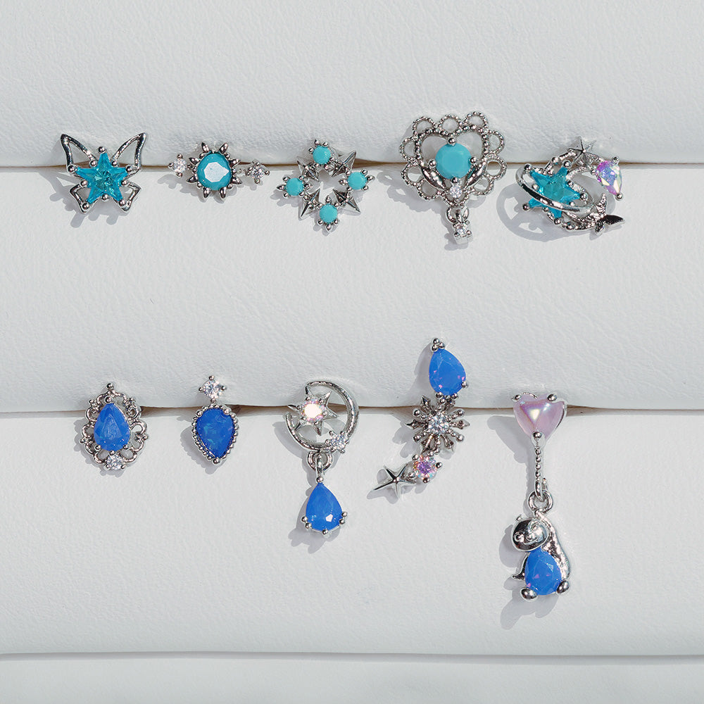 [Surgical] Simple Cubic Butterfly (4 Types) 16G/14G Body Piercing Collection เจาะหลัง เจาะกระดูกอ่อน 
