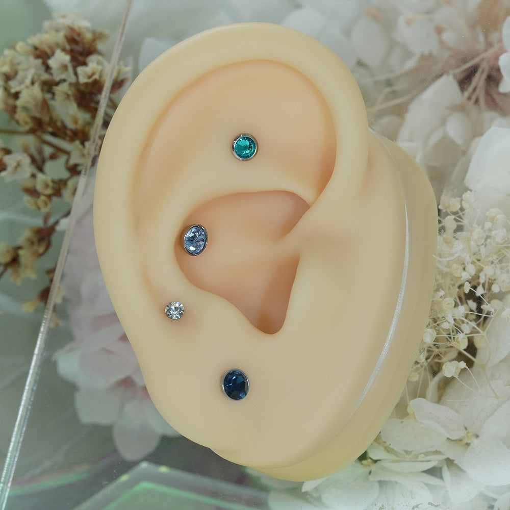 [Surgical] Simple Cubic Butterfly (4 Types) 16G/14G Body Piercing Collection เจาะหลัง เจาะกระดูกอ่อน 
