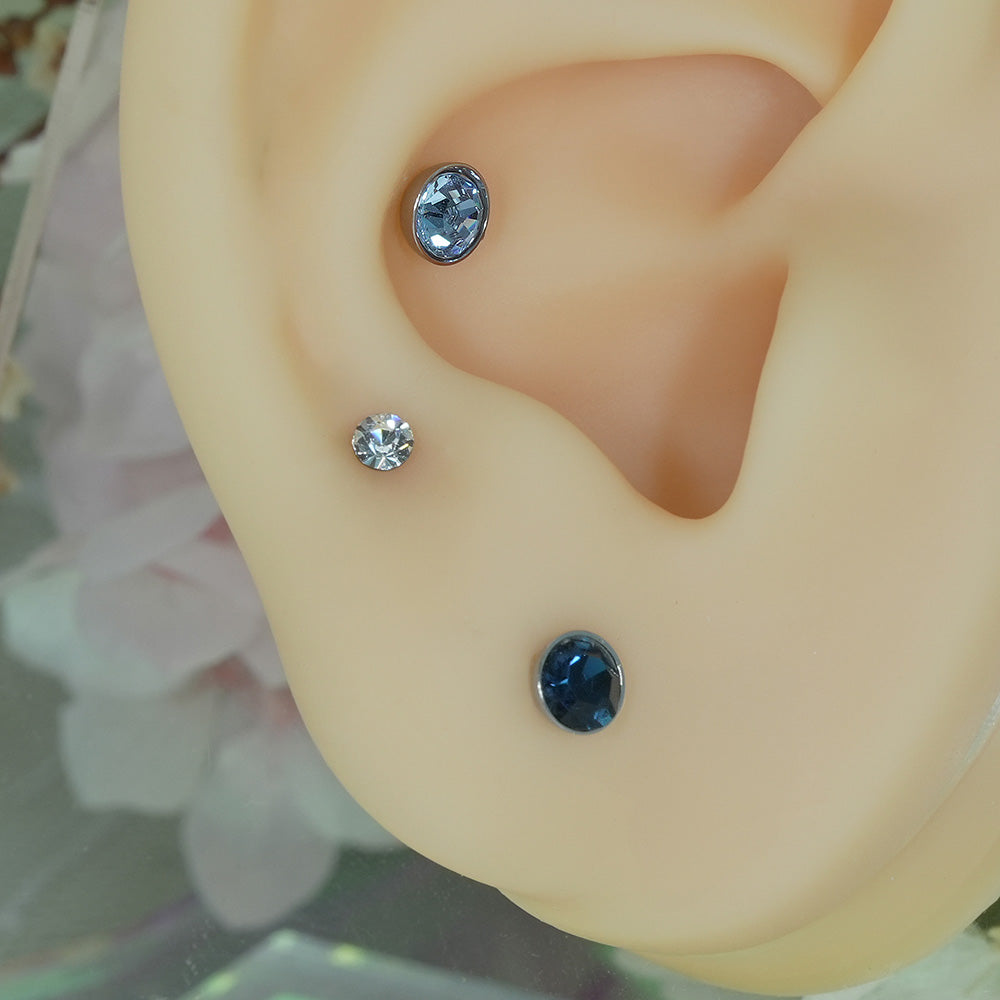 [Surgical] Simple Cubic Butterfly (4 Types) 16G/14G Body Piercing Collection เจาะหลัง เจาะกระดูกอ่อน 