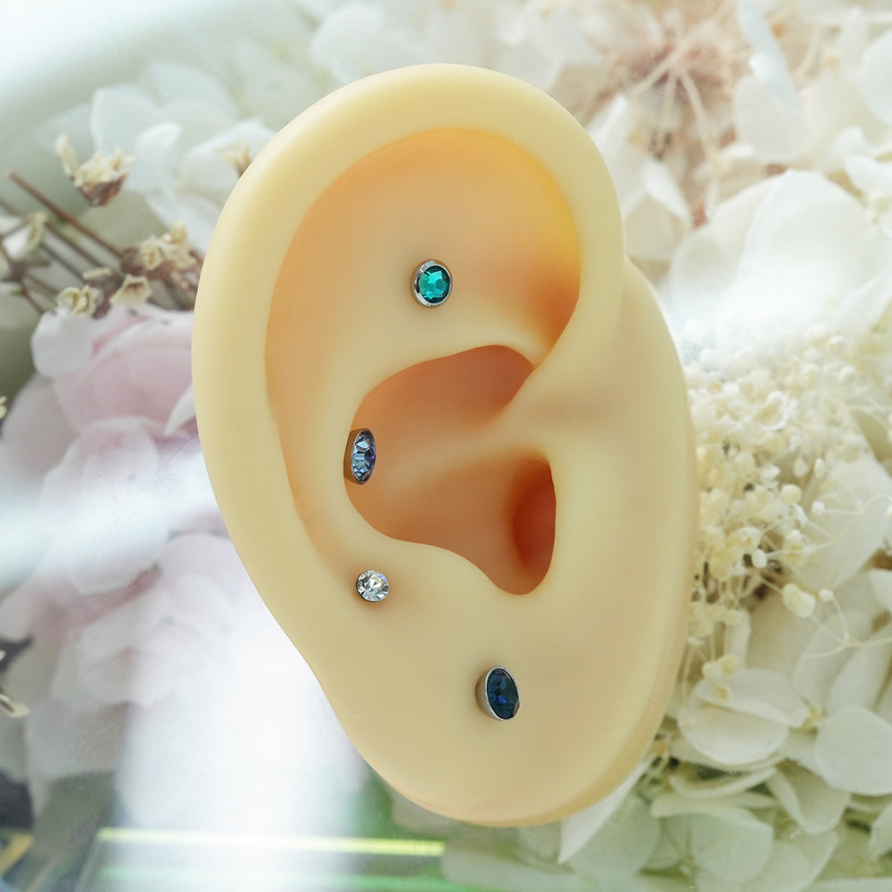 [Surgical] Simple Cubic Butterfly (4 Types) 16G/14G Body Piercing Collection เจาะหลัง เจาะกระดูกอ่อน 
