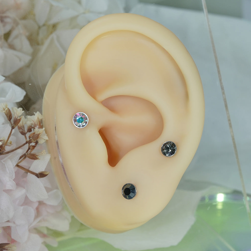 [Surgical] Simple Cubic Butterfly (4 Types) 16G/14G Body Piercing Collection เจาะหลัง เจาะกระดูกอ่อน 
