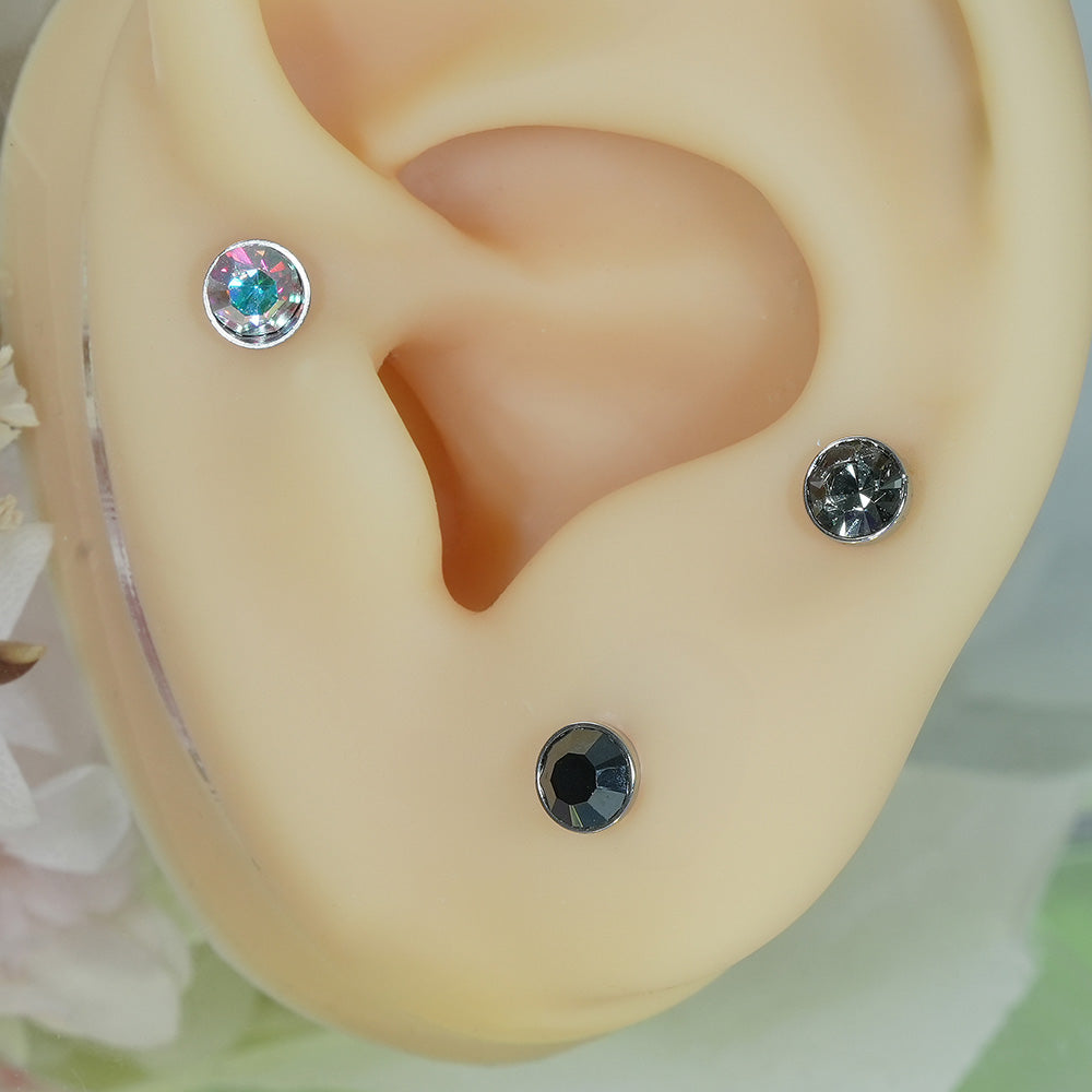 [Surgical] Simple Cubic Butterfly (4 Types) 16G/14G Body Piercing Collection เจาะหลัง เจาะกระดูกอ่อน 