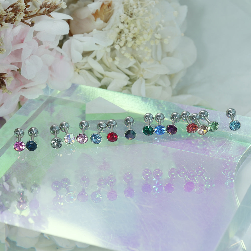 [Surgical] Simple Cubic Butterfly (4 Types) 16G/14G Body Piercing Collection เจาะหลัง เจาะกระดูกอ่อน 