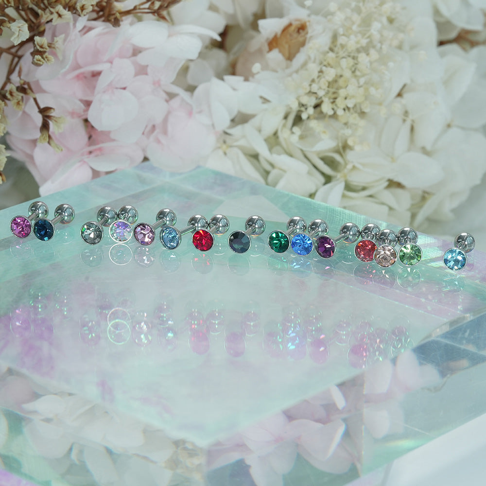 [Surgical] Simple Cubic Butterfly (4 Types) 16G/14G Body Piercing Collection เจาะหลัง เจาะกระดูกอ่อน 