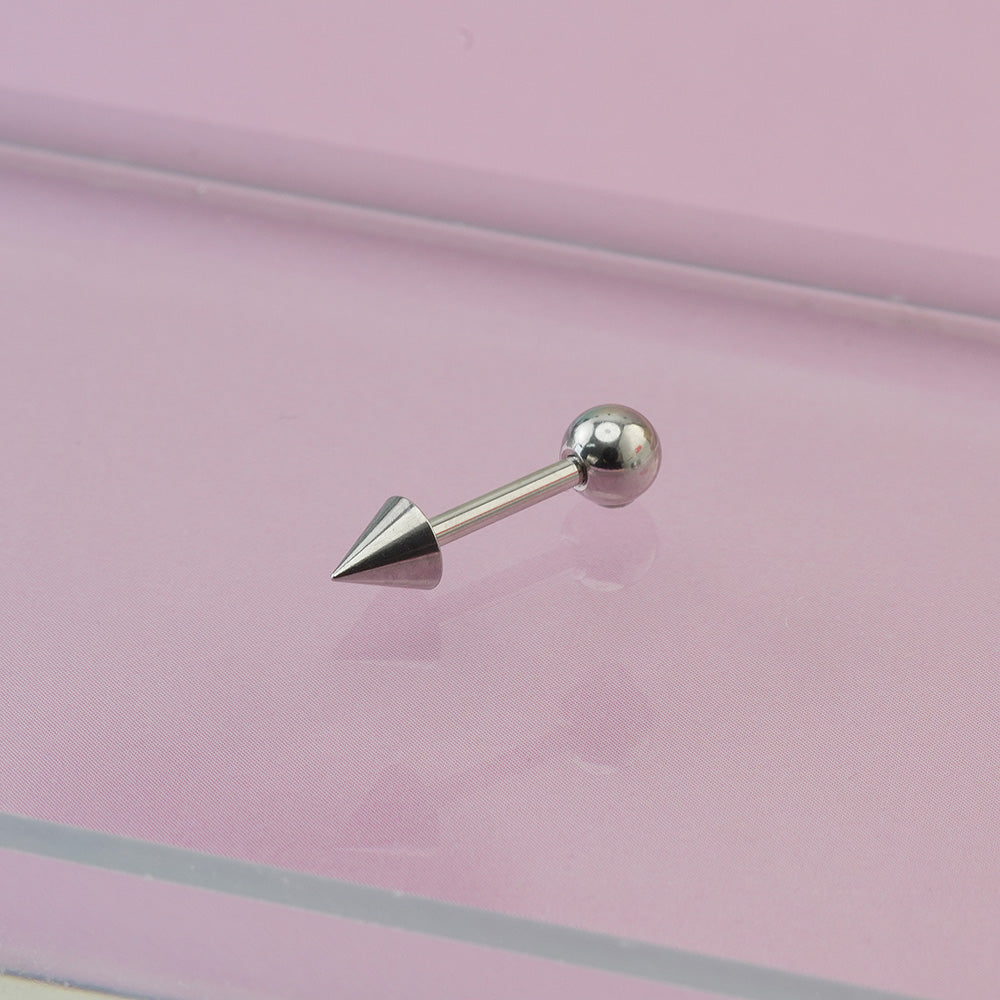 [全サージカル] スパイクバーベルピアス 16G ボール＆コーンバーベル ボディピアス キャッチ