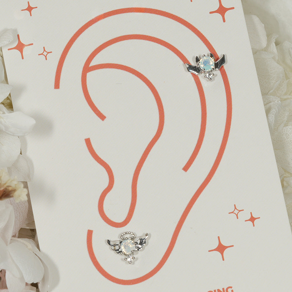 [サージカル] エンジェル＆デビル ピアス 16G/14G ボディピアス 天使 悪魔