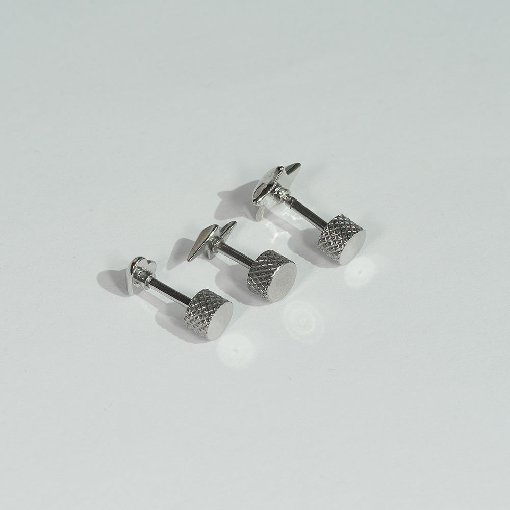 [3本set]フラットグリップキャッチ 16G つけやすいサージカルステンレス製パーツ