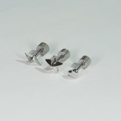 [3本set]フラットグリップキャッチ 16G つけやすいサージカルステンレス製パーツ