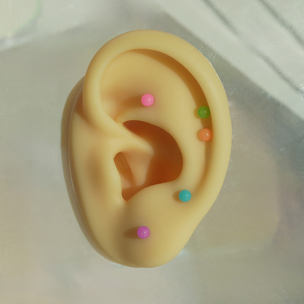 [All Surgical] Cubic Ball Basic (2 Sizes) 16G/14G Body Piercing Back Piercing Cartilage Piercing 