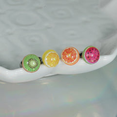 [サージカル]ジューシーフルーツ ピアス (4Type) 16G 果汁 キウイ／レモン／オレンジ／スイカ