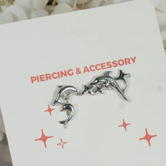 [サージカル ]ドルフィン ピアス 2Type 軟骨ピアス 16G
