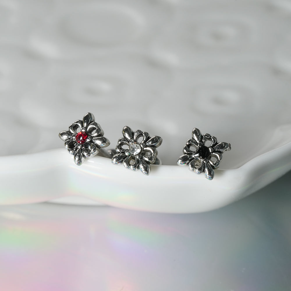 第1弾 [サージカル]アンティークキュービックポイントピアス (12Type) 16G コレクション 軟骨ピアス