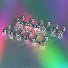 第1弾 [サージカル]アンティークキュービックポイントピアス (12Type) 16G コレクション 軟骨ピアス