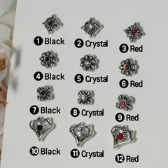 第1弾 [サージカル]アンティークキュービックポイントピアス (12Type) 16G コレクション 軟骨ピアス