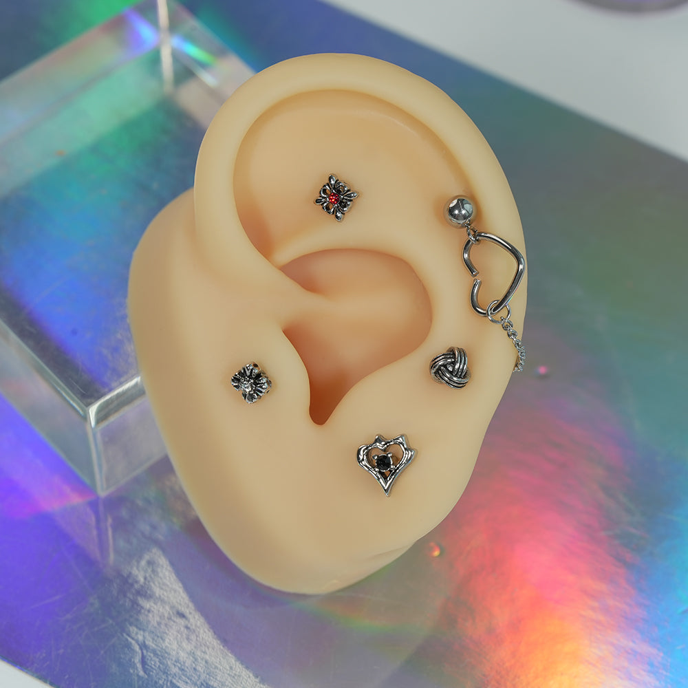 第1弾 [サージカル]アンティークキュービックポイントピアス (12Type) 16G コレクション 軟骨ピアス