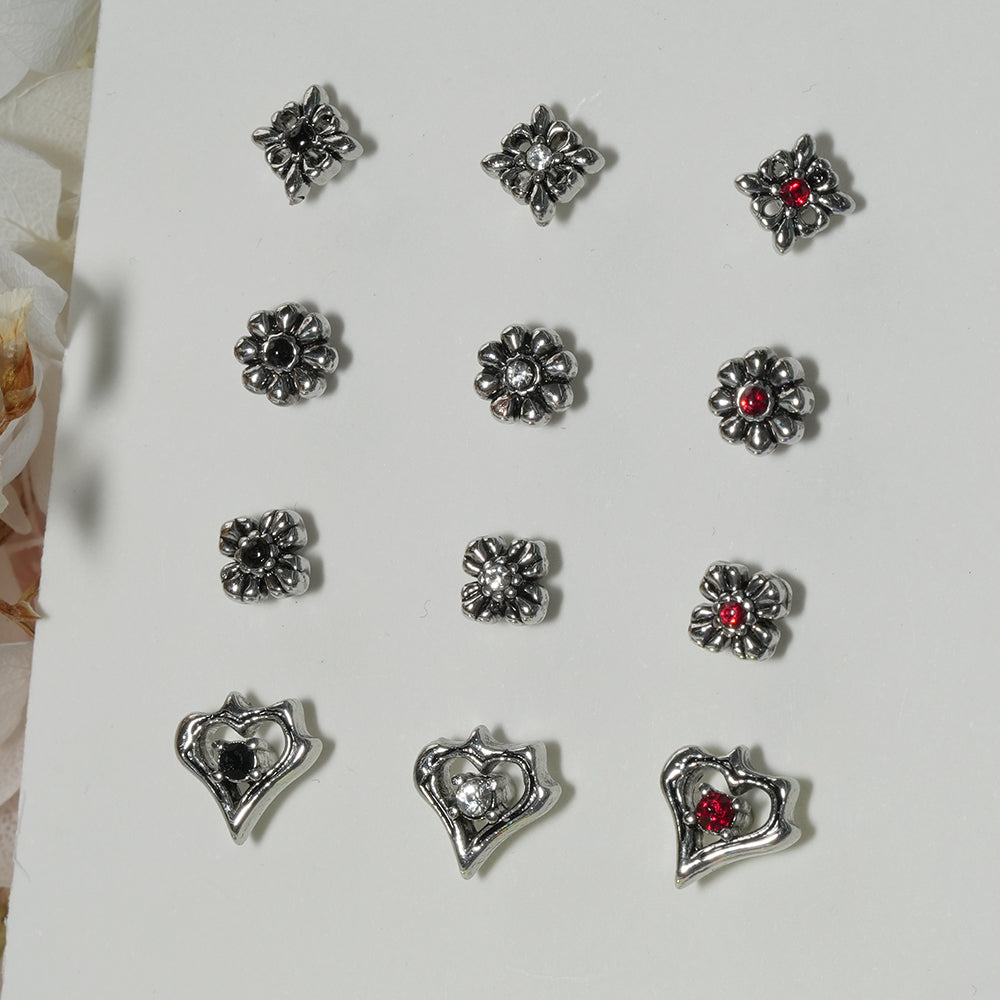 第1弾 [サージカル]アンティークキュービックポイントピアス (12Type) 16G コレクション 軟骨ピアス