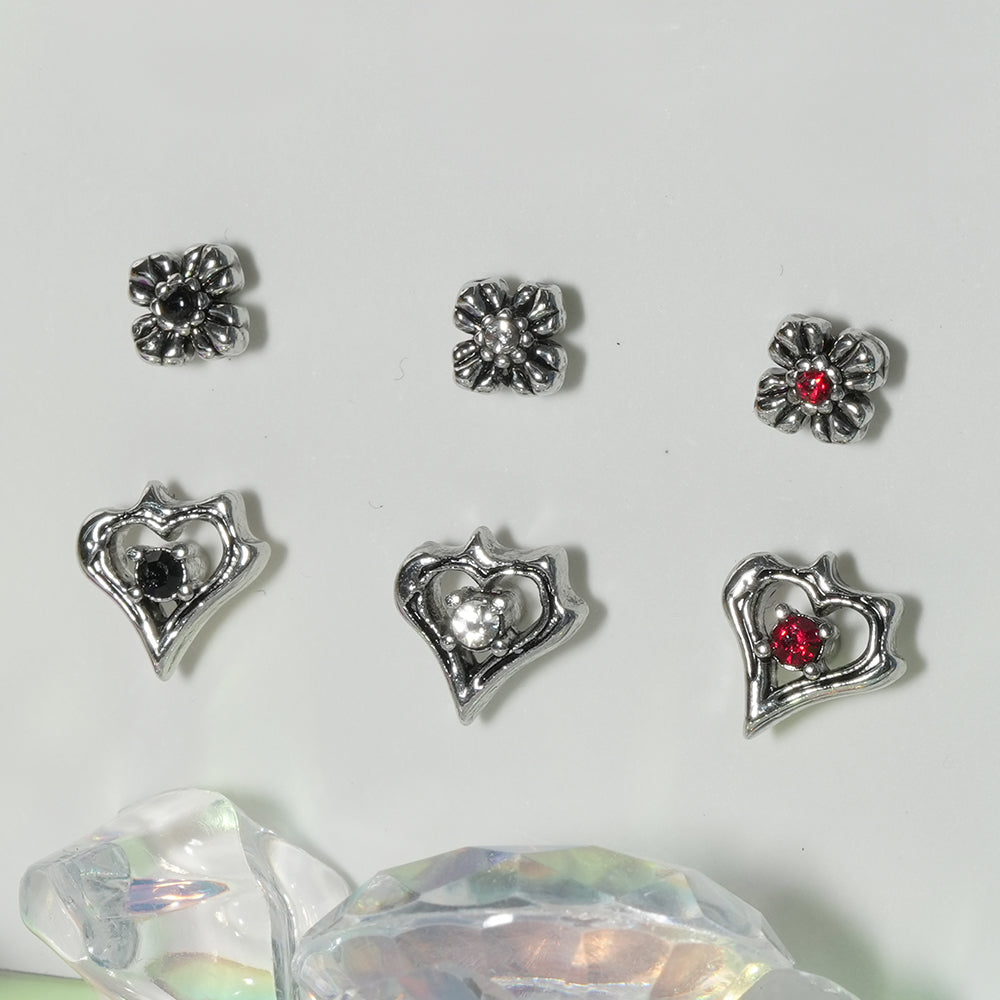 第1弾 [サージカル]アンティークキュービックポイントピアス (12Type) 16G コレクション 軟骨ピアス