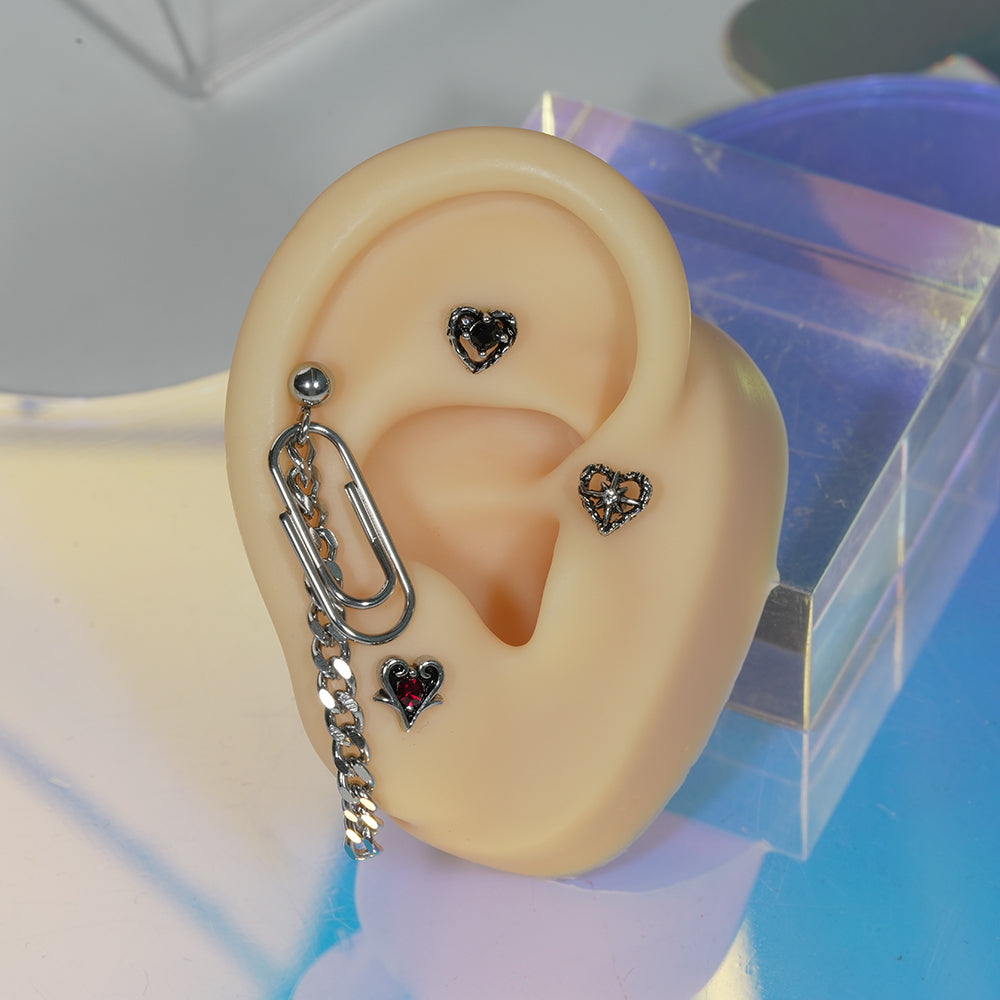 [Surgical] Simple Cubic Butterfly (4 Types) 16G/14G Body Piercing Collection Back Piercing Cartilage Piercing 