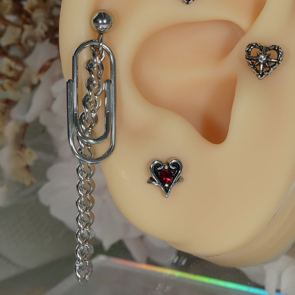 [Surgical] Simple Cubic Butterfly (4 Types) 16G/14G Body Piercing Collection Back Piercing Cartilage Piercing 