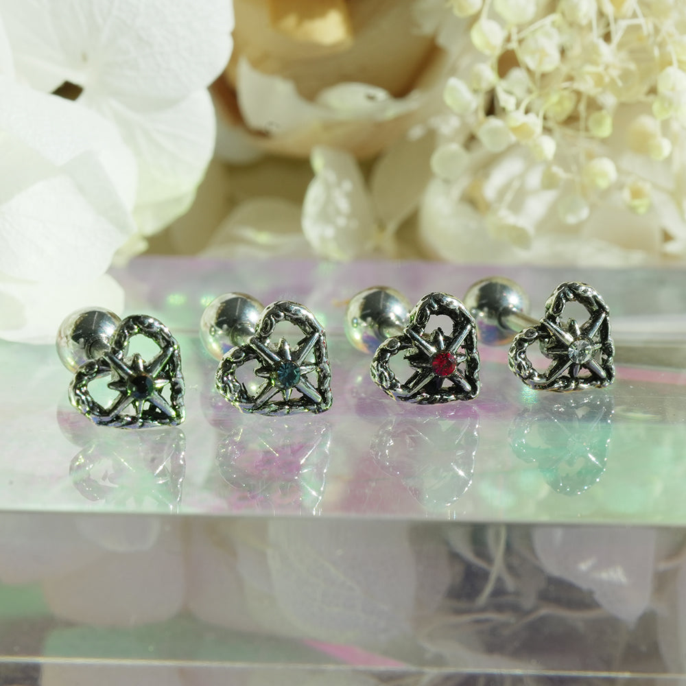 [Surgical] Simple Cubic Butterfly (4 Types) 16G/14G Body Piercing Collection Back Piercing Cartilage Piercing 