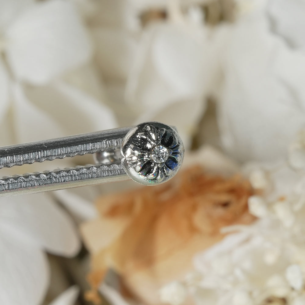 第2弾 [サージカル]アンティークキュービックポイントピアス (12Type) 16G コレクション 軟骨ピアス