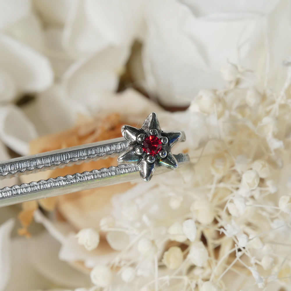 第2弾 [サージカル]アンティークキュービックポイントピアス (12Type) 16G コレクション 軟骨ピアス