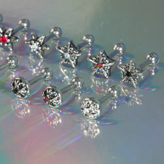 第2弾 [サージカル]アンティークキュービックポイントピアス (12Type) 16G コレクション 軟骨ピアス