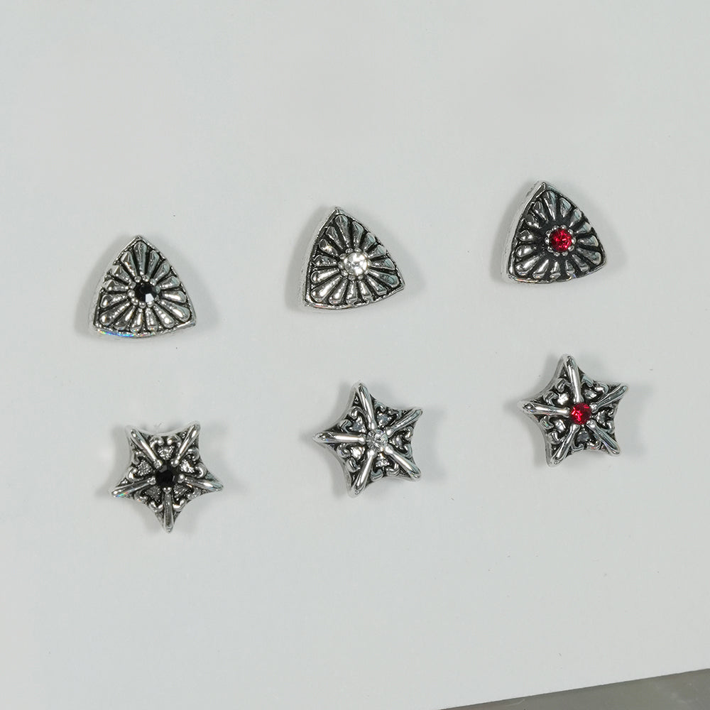 第2弾 [サージカル]アンティークキュービックポイントピアス (12Type) 16G コレクション 軟骨ピアス