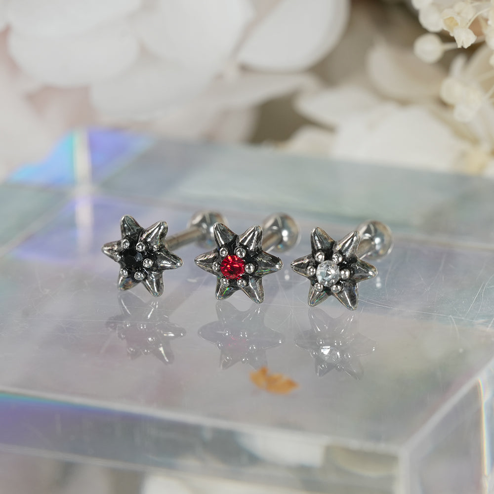 第2弾 [サージカル]アンティークキュービックポイントピアス (12Type) 16G コレクション 軟骨ピアス