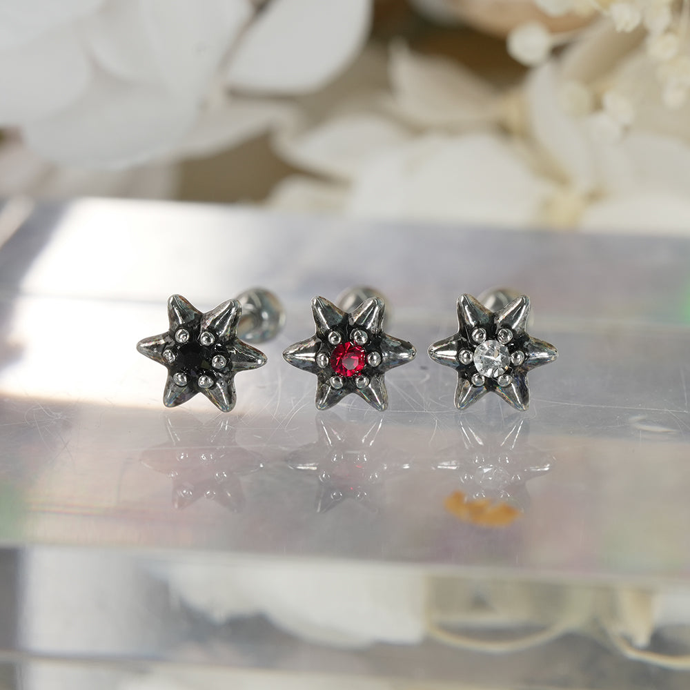 第2弾 [サージカル]アンティークキュービックポイントピアス (12Type) 16G コレクション 軟骨ピアス