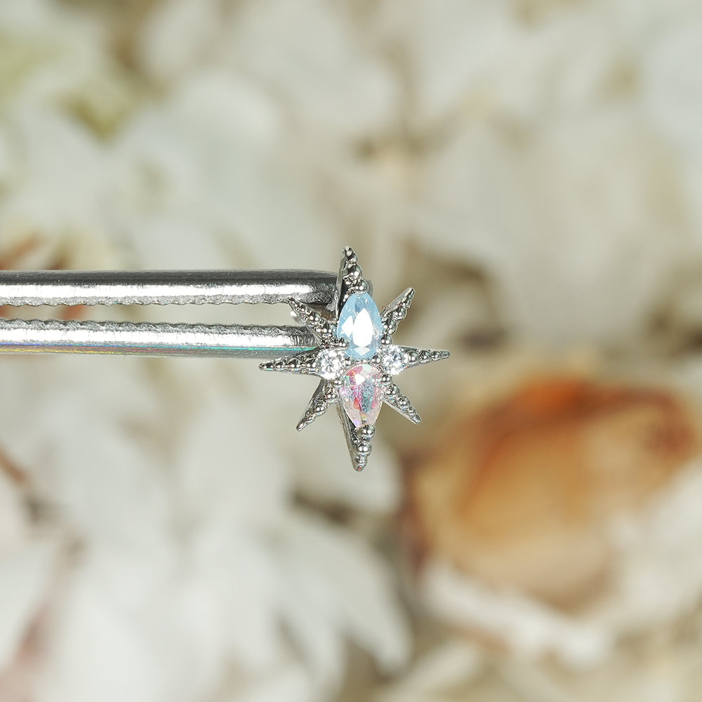[Surgical] Simple Cubic Butterfly (4 Types) 16G/14G Body Piercing Collection เจาะหลัง เจาะกระดูกอ่อน 
