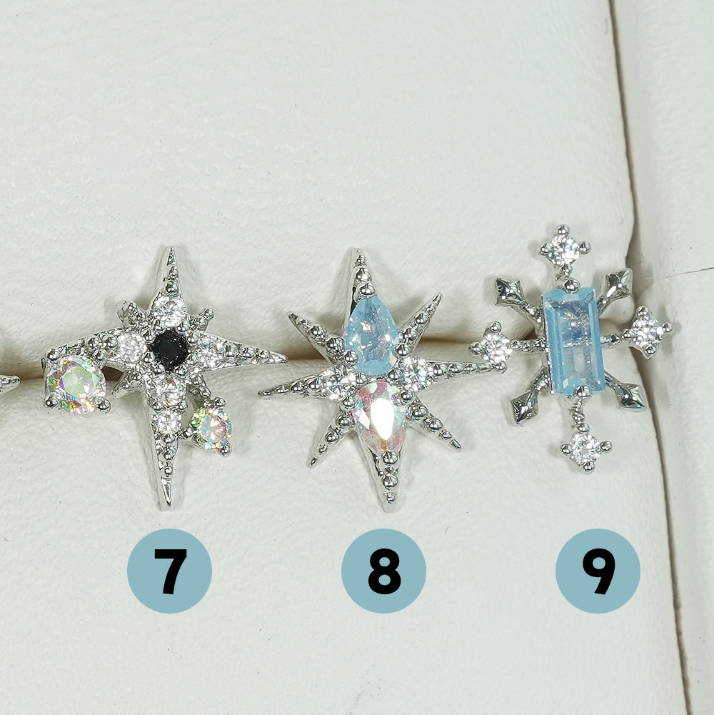 [Surgical] Simple Cubic Butterfly (4 Types) 16G/14G Body Piercing Collection เจาะหลัง เจาะกระดูกอ่อน 