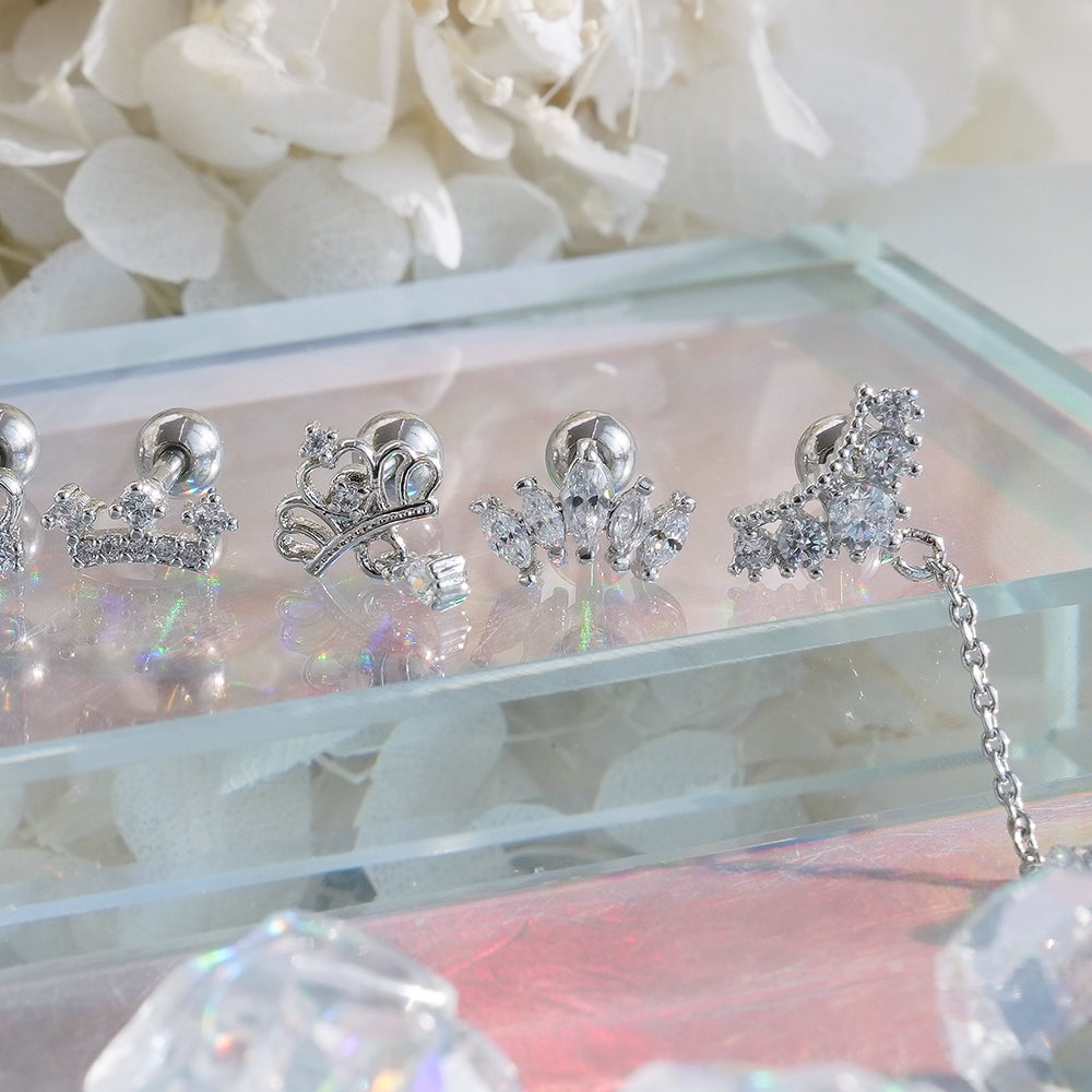 [Surgical] Simple Cubic Butterfly (4 Types) 16G/14G Body Piercing Collection Back Piercing Cartilage Piercing 