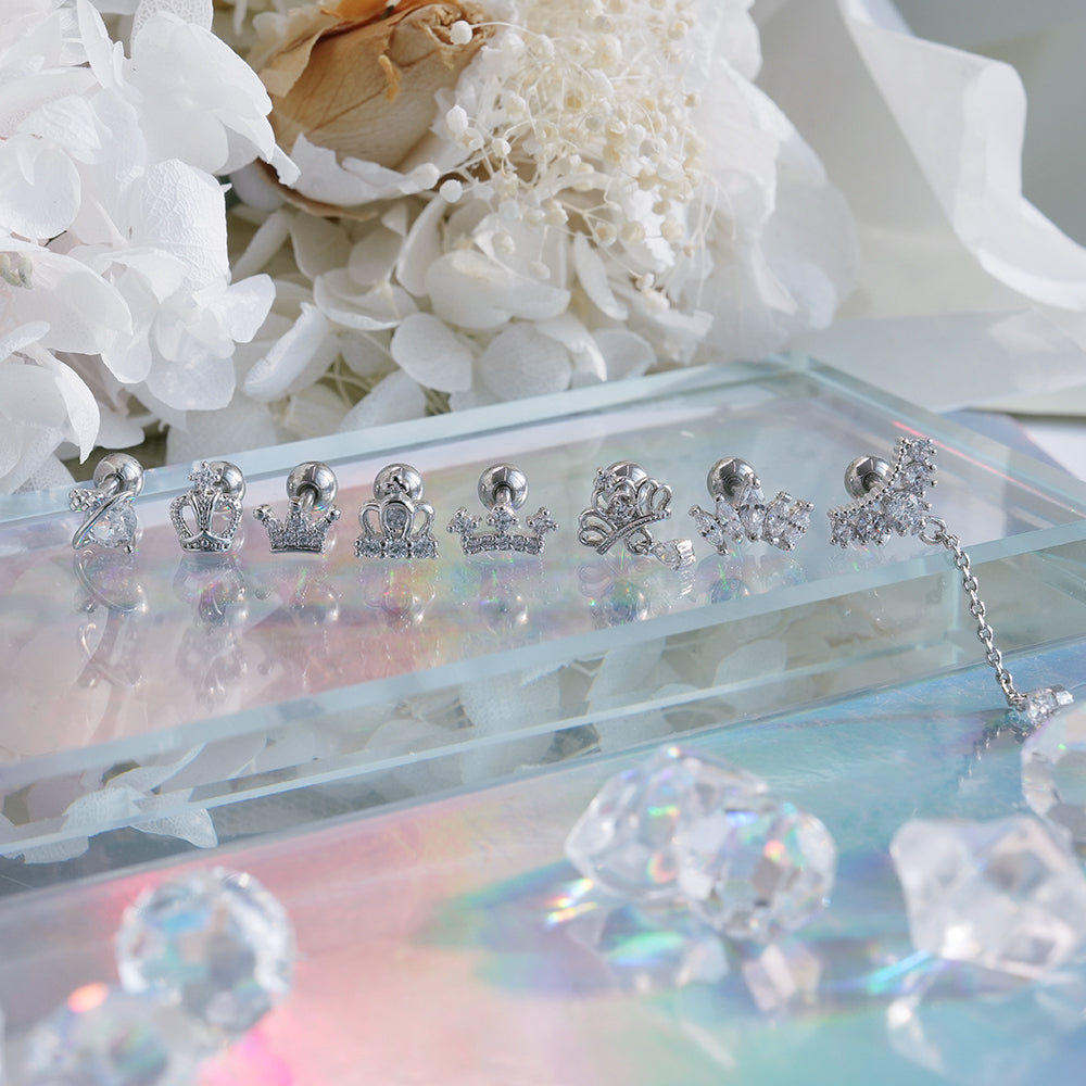 [Surgical] Simple Cubic Butterfly (4 Types) 16G/14G Body Piercing Collection Back Piercing Cartilage Piercing 