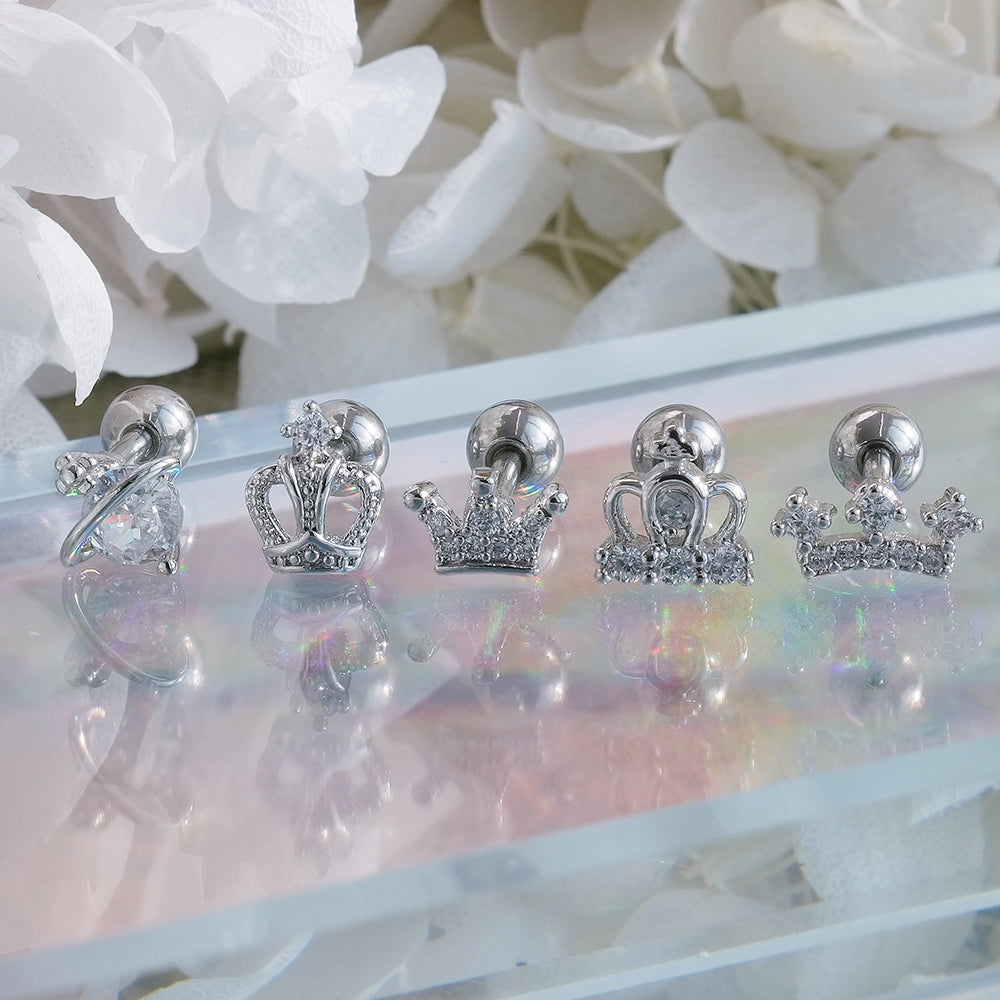 [Surgical] Simple Cubic Butterfly (4 Types) 16G/14G Body Piercing Collection Back Piercing Cartilage Piercing 