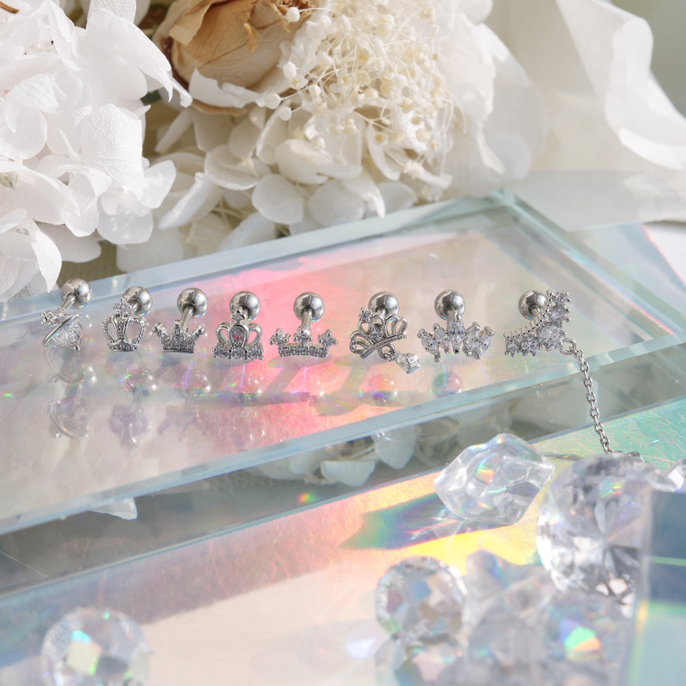 [Surgical] Simple Cubic Butterfly (4 Types) 16G/14G Body Piercing Collection Back Piercing Cartilage Piercing 