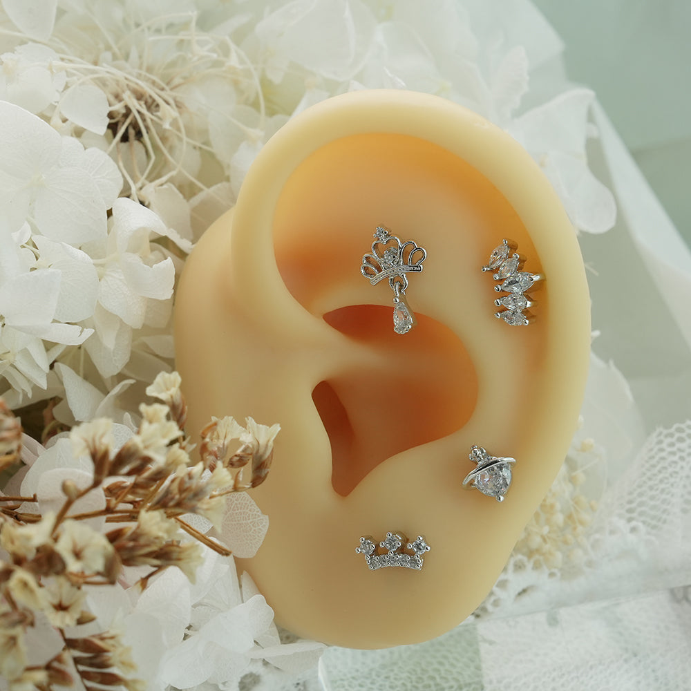 [Surgical] Simple Cubic Butterfly (4 Types) 16G/14G Body Piercing Collection Back Piercing Cartilage Piercing 