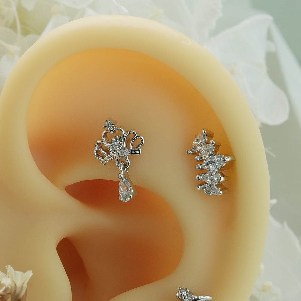 [Surgical] Simple Cubic Butterfly (4 Types) 16G/14G Body Piercing Collection Back Piercing Cartilage Piercing 