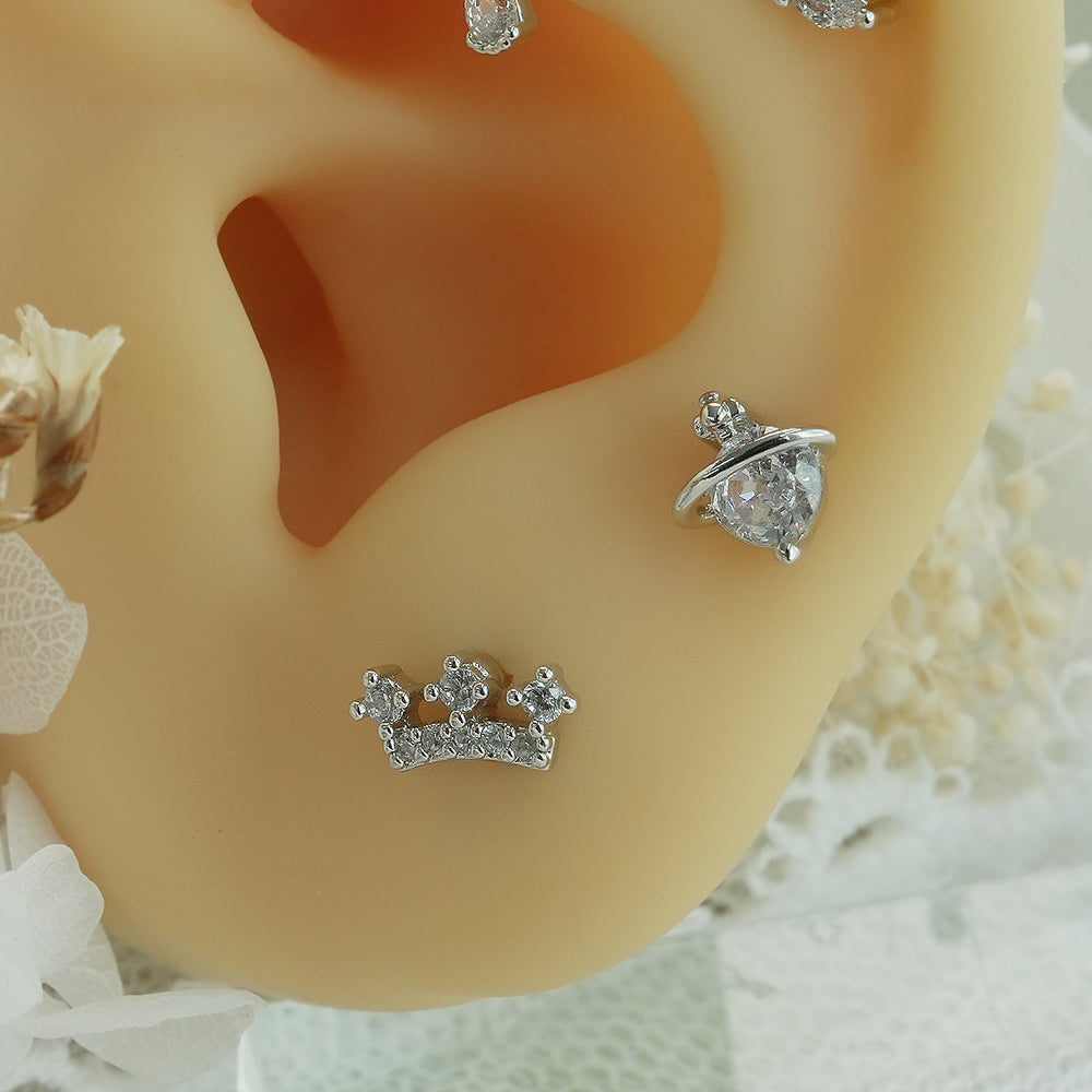 [Surgical] Simple Cubic Butterfly (4 Types) 16G/14G Body Piercing Collection Back Piercing Cartilage Piercing 