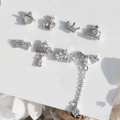 [Surgical] Simple Cubic Butterfly (4 Types) 16G/14G Body Piercing Collection Back Piercing Cartilage Piercing 