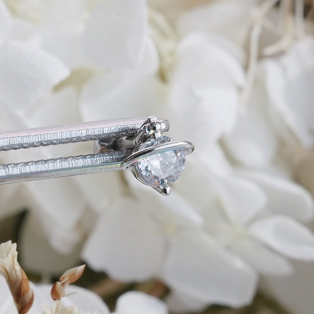 [Surgical] Simple Cubic Butterfly (4 Types) 16G/14G Body Piercing Collection Back Piercing Cartilage Piercing 