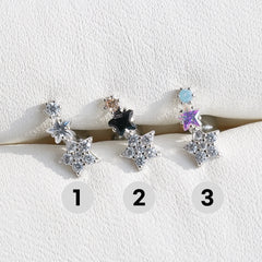 [サージカル]きらめきスターピアス (3Color) 16G/14G スターモチーフ スパークル