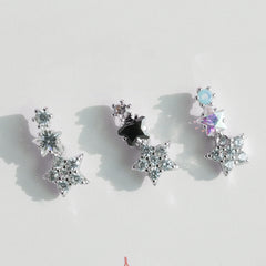 [サージカル]きらめきスターピアス (3Color) 16G/14G スターモチーフ スパークル